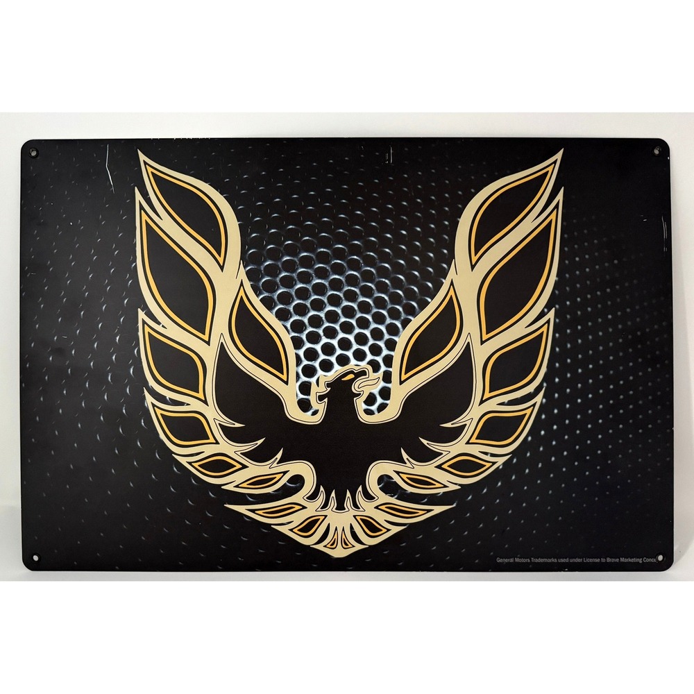 Pontiac Firebird Trans Am Metal Sign GM Licensed Screaming Chicken Logo 18x12